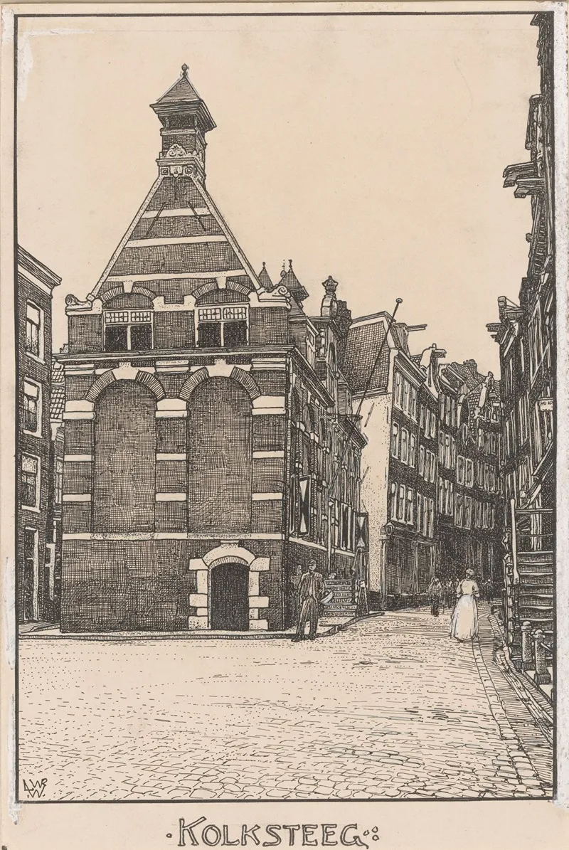 Kolksteeg Te Amsterdam by Willem Wenckebach - Canvas Print
