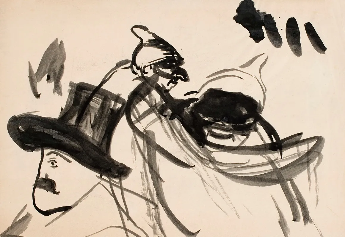 Kolme Herraa by Magnus Enckell - Canvas Print