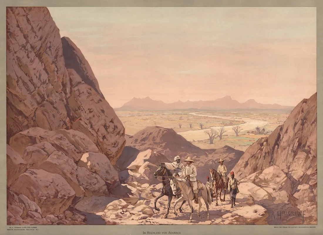 Kolonialbilder Neue Folge Im Hochland Von Adamaua by Rudolf Hellgrewe - Canvas Print