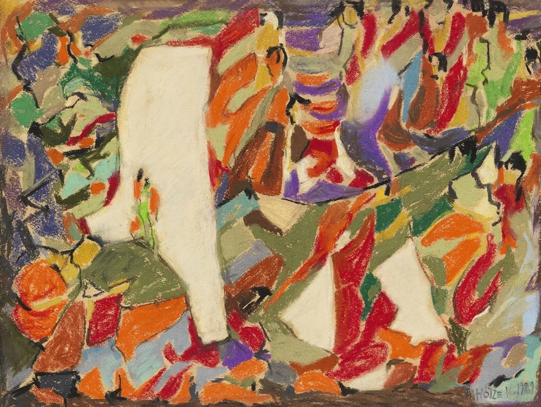 Komposition 4 by Adolf Hölzel - Canvas Print