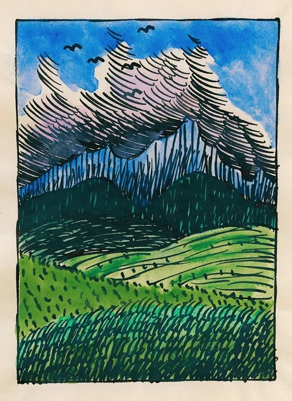 Komposition Aus Pflaster Und Wiese Viii