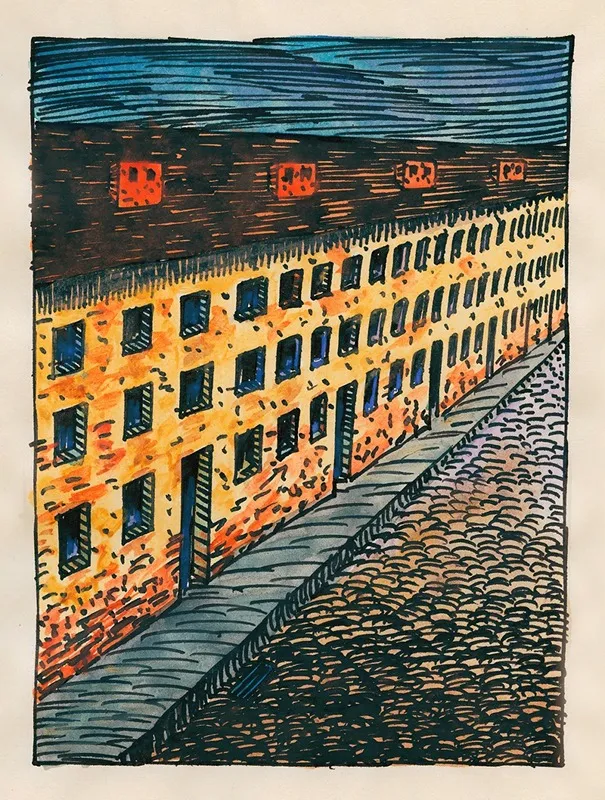 Komposition Aus Pflaster Und Wiese Xvi