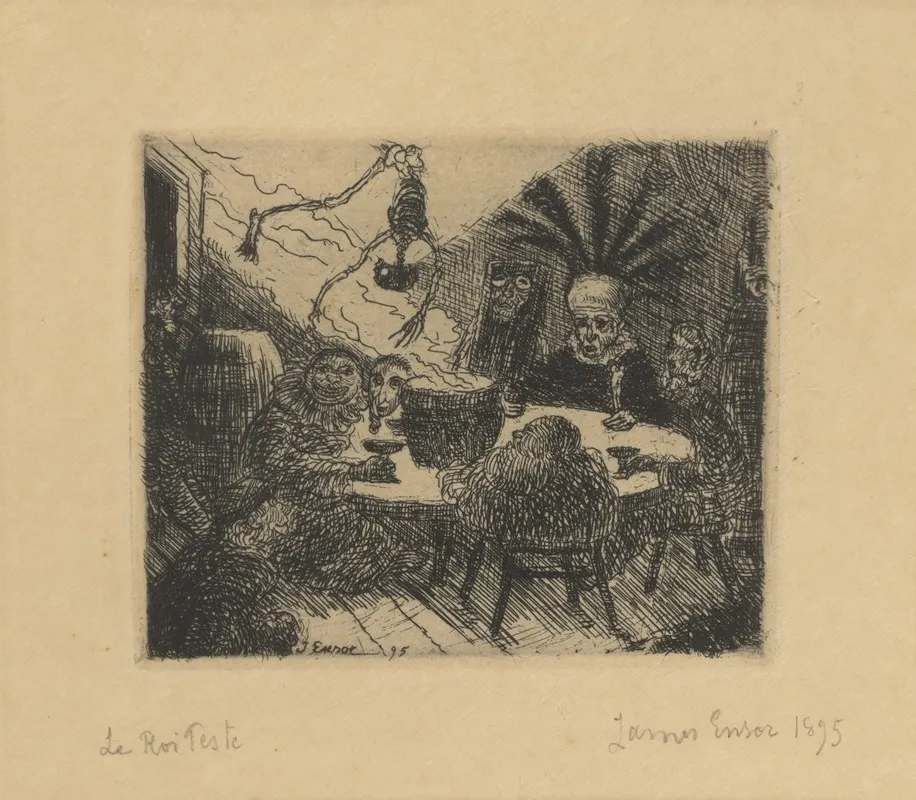 Koning Pest 2 by James Ensor - Canvas Print