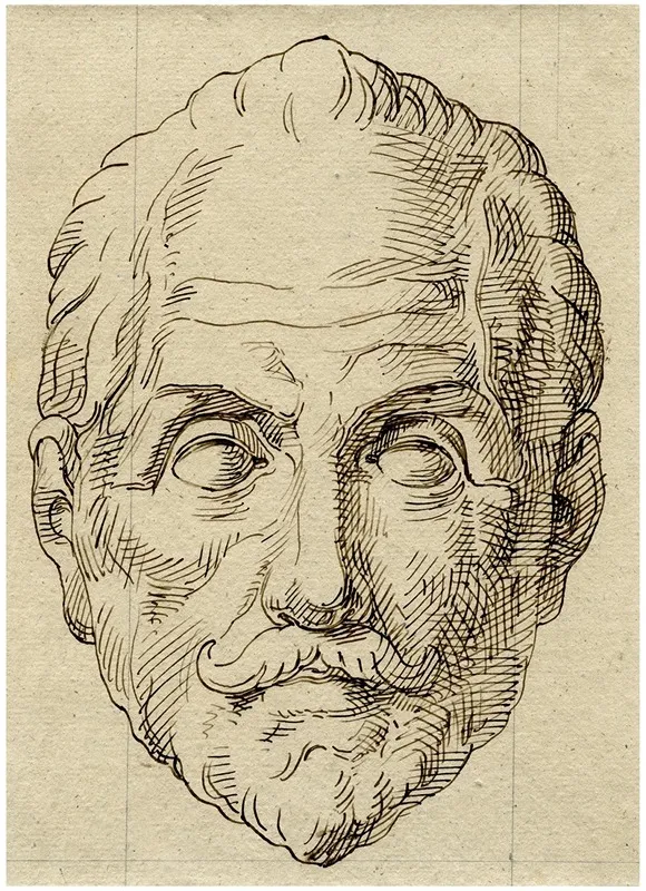 Kop Van Willem I Van Oranje En Face Sculptuur by David Humbert de Superville - Canvas Print