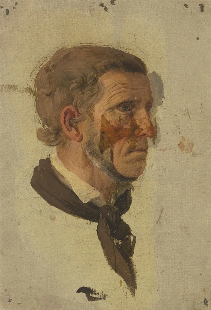 Kopfstudie Eines Bauern Im Profil