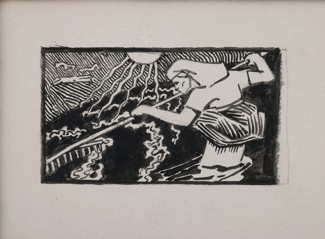 Koru Kalevala The Illustrated Kalevala Lemminkainens Mother Drags His Son From Tuonela River