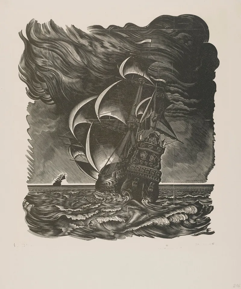 Korweta by Stanisław Ostoja-Chrostowski - Canvas Print