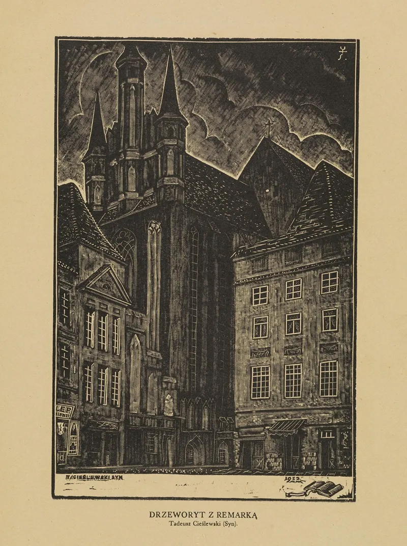 Kosciol Panny Marii W Toruniu by Tadeusz Cieślewski - Canvas Print