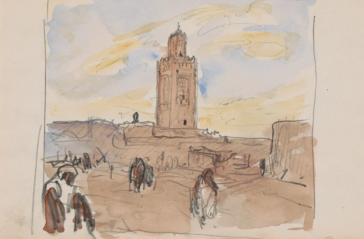 Koutoubia Moskee In Marrakech by Marius Bauer - Canvas Print