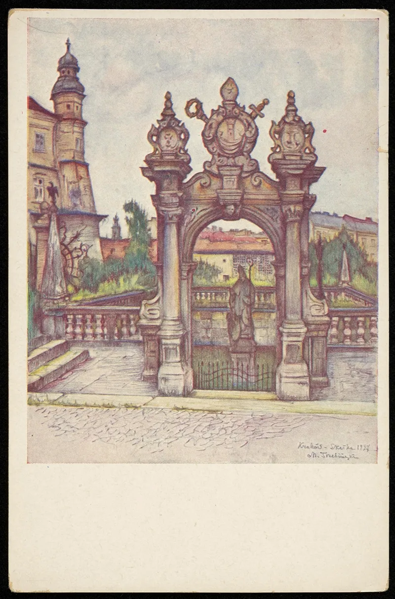 Krakow Sadzawka Na Skalce by Marian Trzebiński - Canvas Print