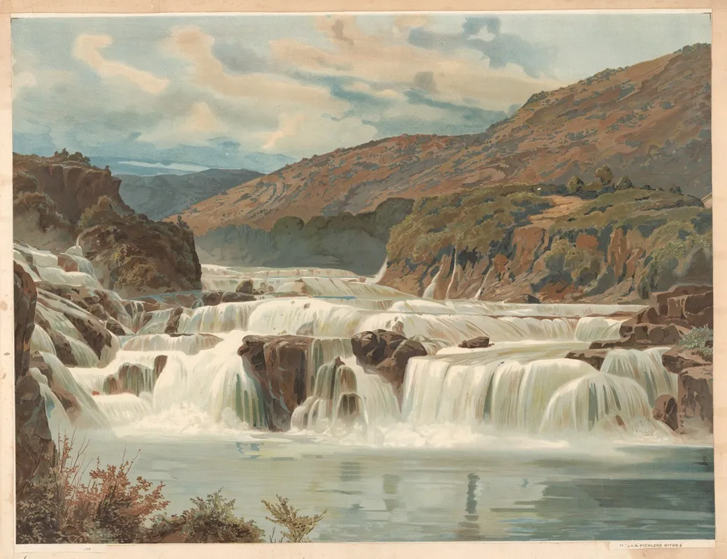 Krka Waterfalls by Erwin Pendl - Canvas Print