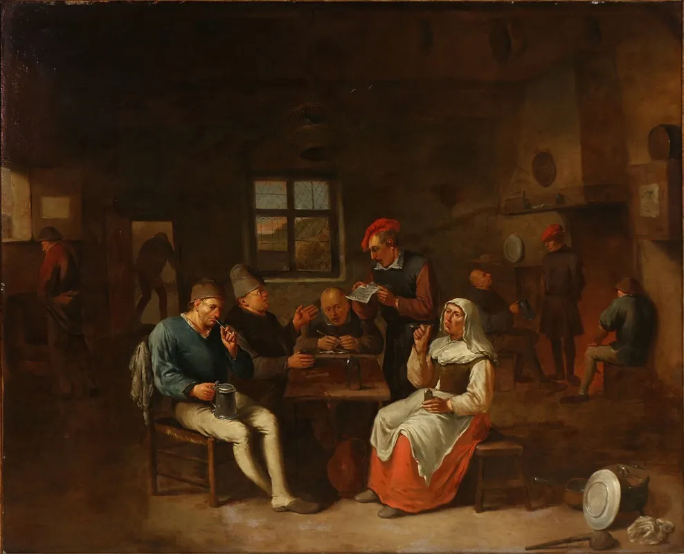 Kroscene Med Festende Bonder