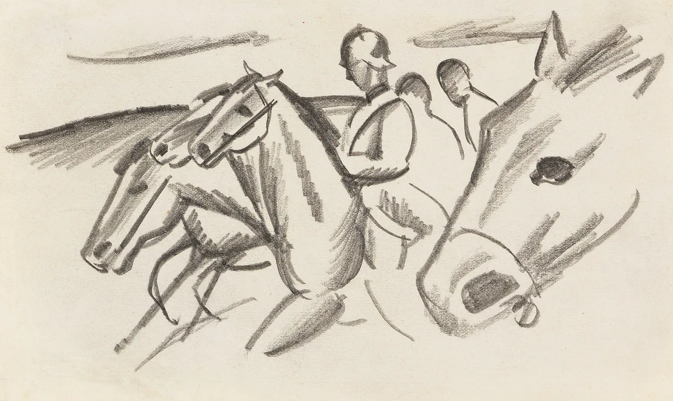 Kurassiere 2 by August Macke - Canvas Print