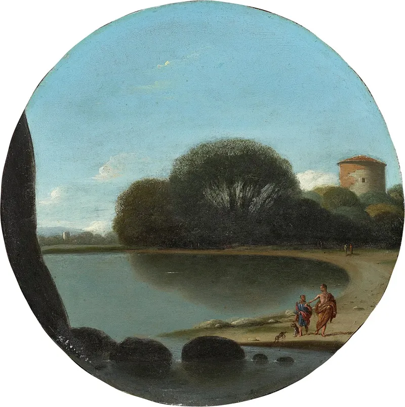 Kustenlandschaft Mit Figuren