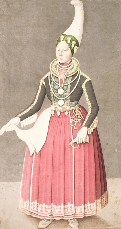 Kvinde Ifort Islandsk Bondedragt