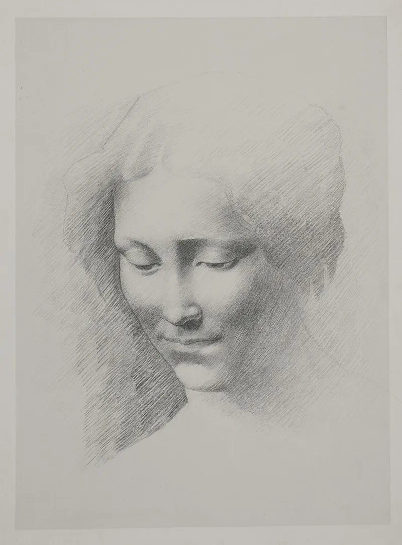 Kvindehoved 3 by Gad Frederik Clement - Canvas Print