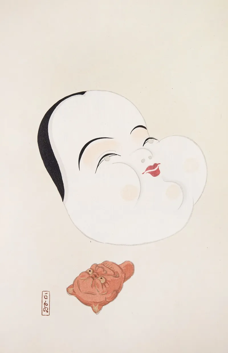 Kyosens Collected Illustrations Of Japanese Toys Pl 004 by Kawasaki Kyosen - Canvas Print