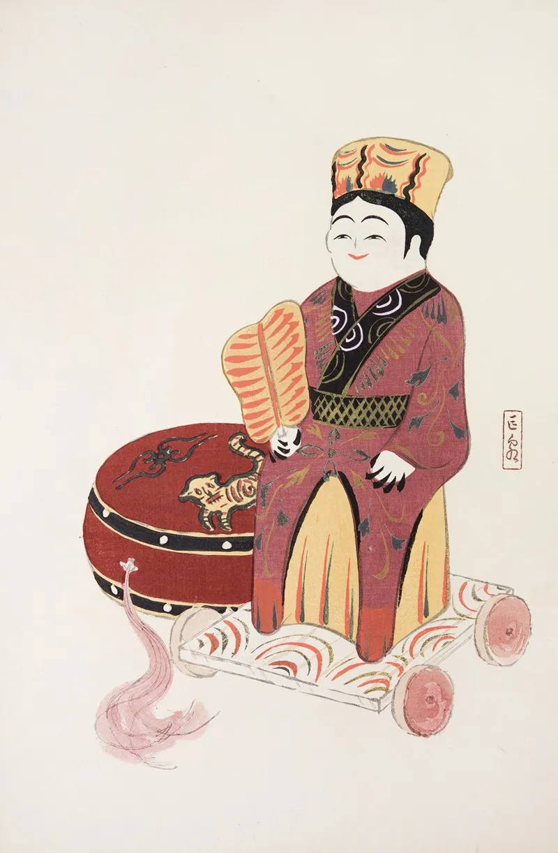 Kyosens Collected Illustrations Of Japanese Toys Pl 022 by Kawasaki Kyosen - Canvas Print