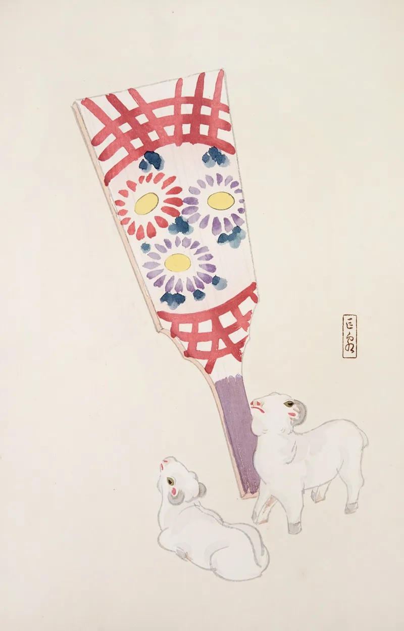Kyosens Collected Illustrations Of Japanese Toys Pl 054 by Kawasaki Kyosen - Canvas Print