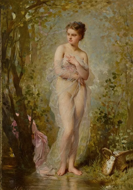 La Baigneuse 5 by Charles Chaplin - Canvas Print