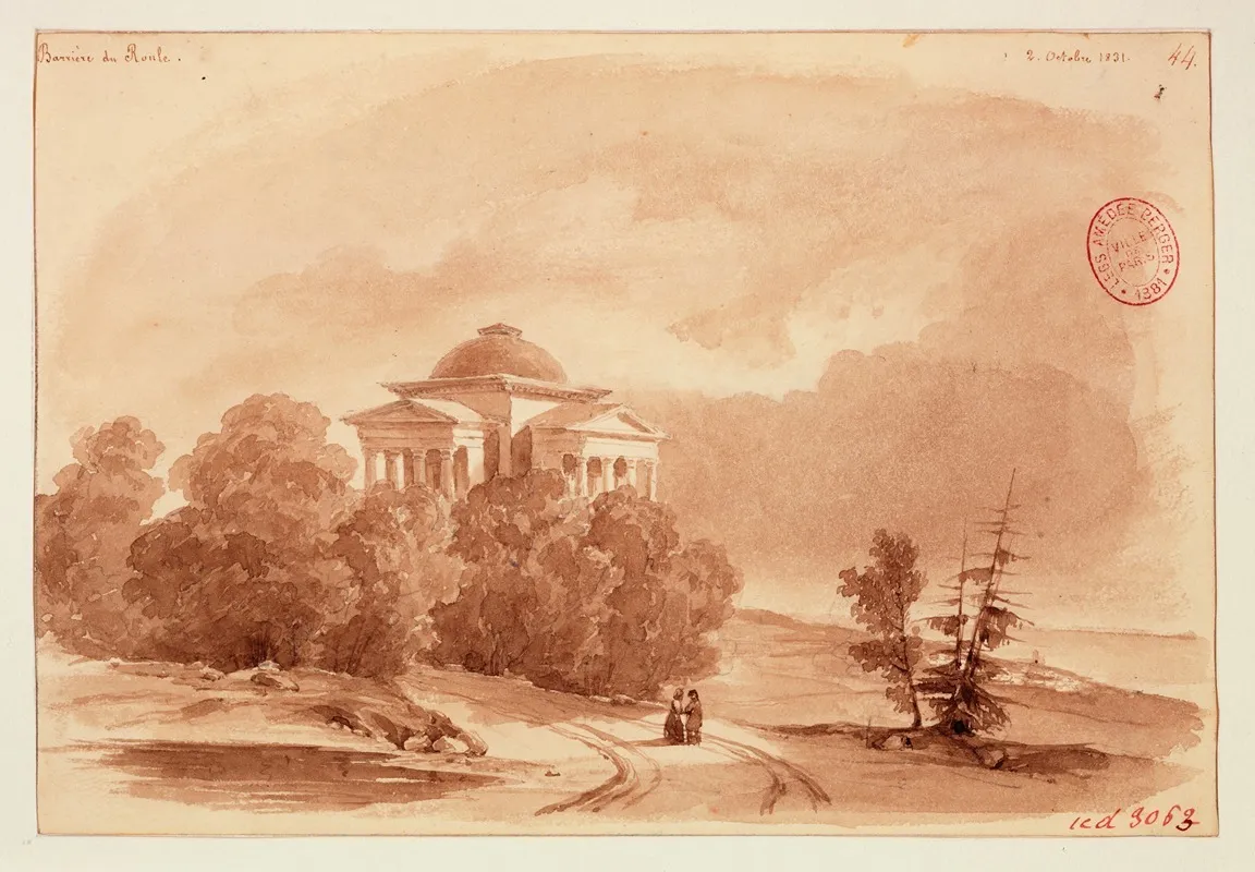 La Barriere Du Roule by Auguste-Sébastien Bénard - Canvas Print