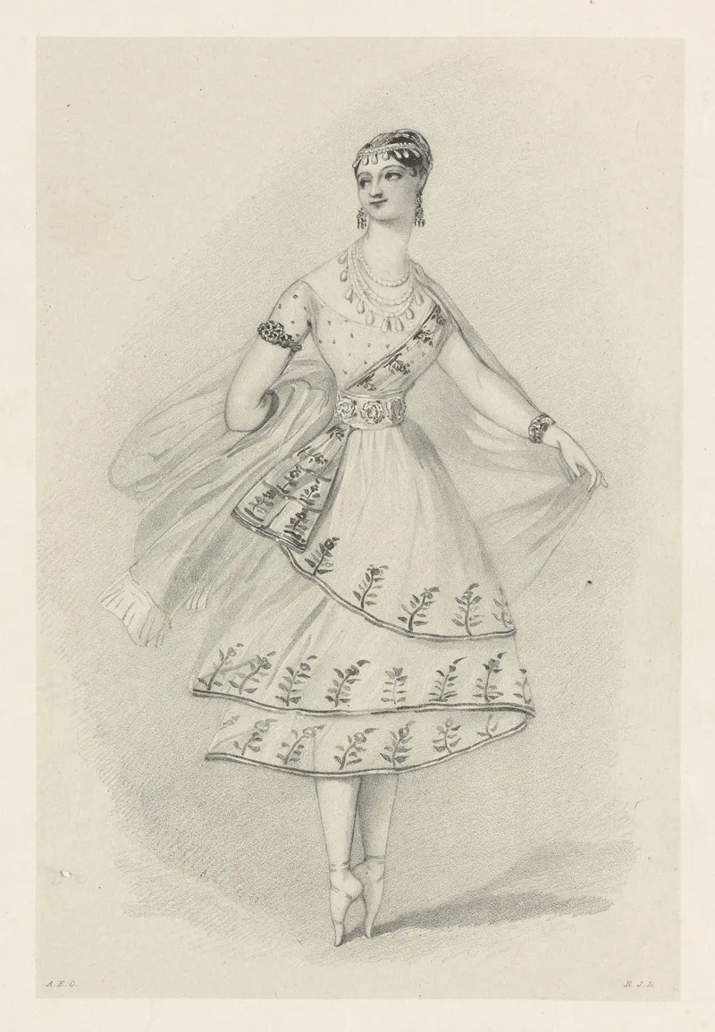 La Bayadere 2 by Alfred Edward Chalon - Canvas Print