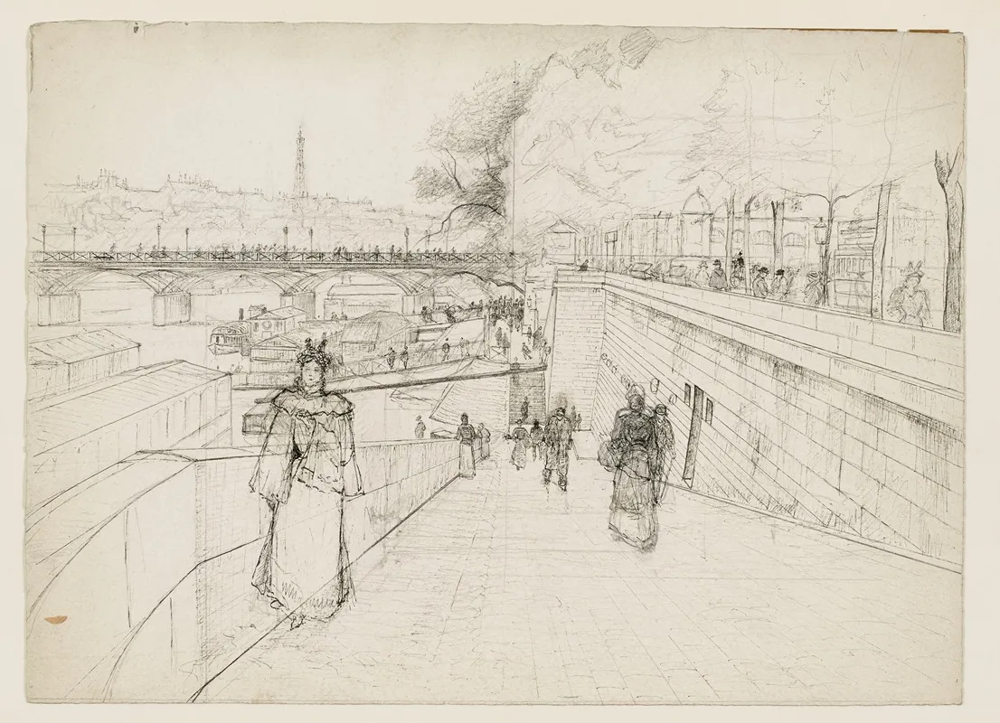 La Berge De La Seine Au Pont Des Arts
