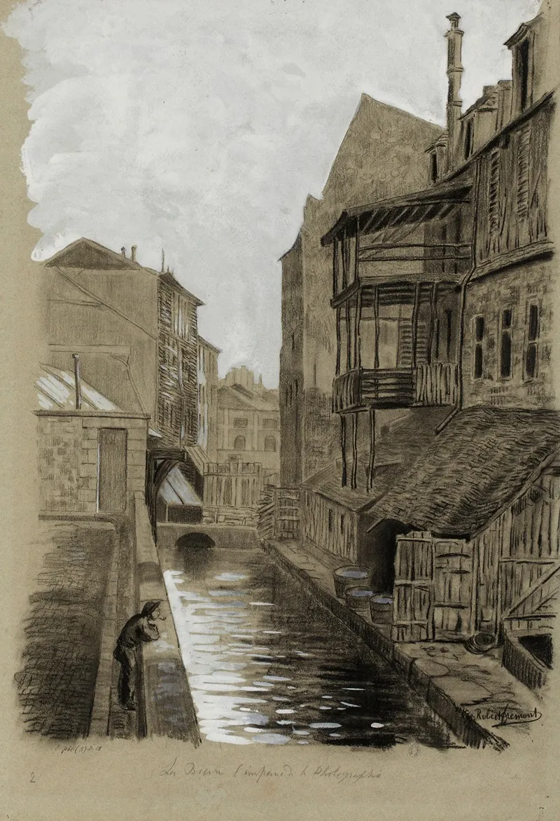 La Bievre Impasse De La Photographie 5eme Arrondissement by Robert Frémont - Canvas Print