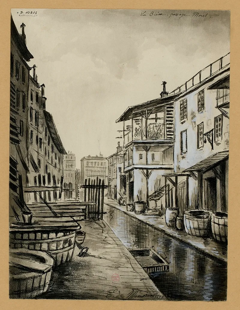La Bievre Passage Moret by Eugène de Ménorval - Canvas Print