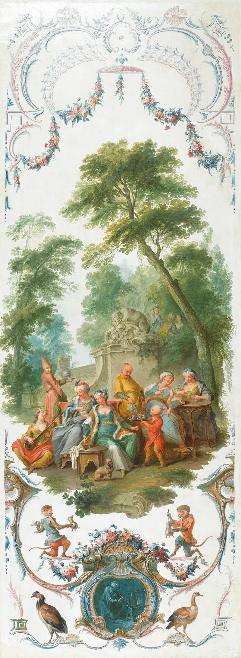 La Boisson Chaude The Hot Drink by Christophe Huet - Canvas Print