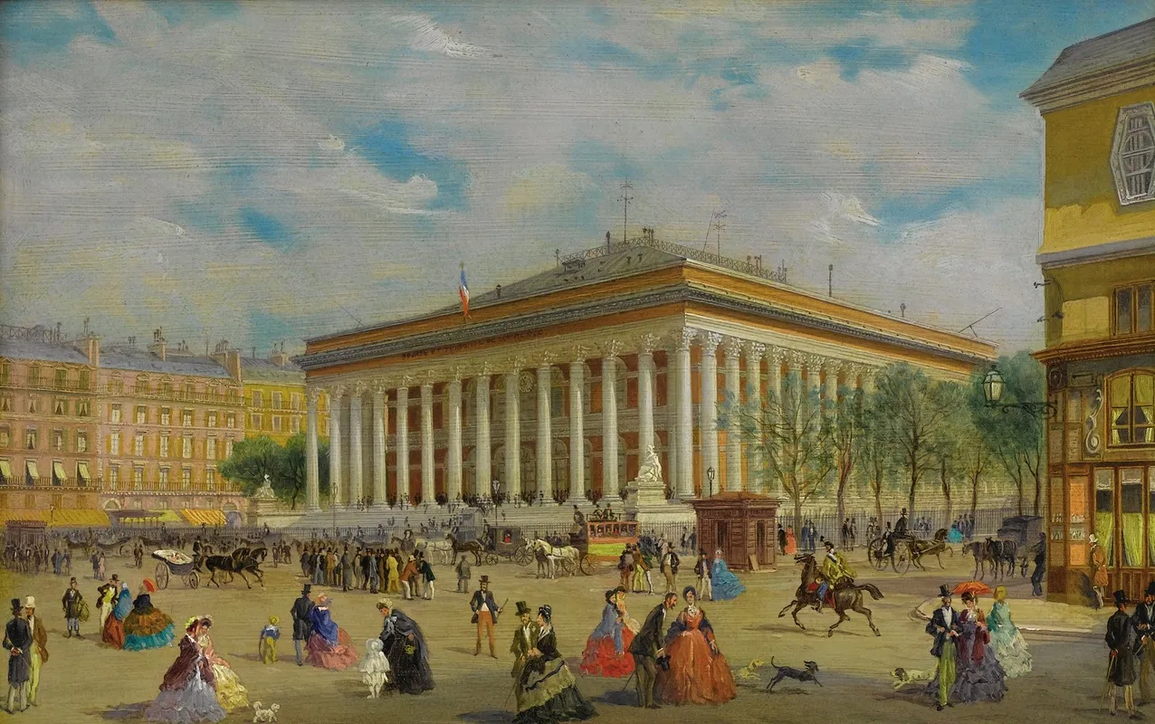 La Bourse by Giuseppe Canella - Canvas Print