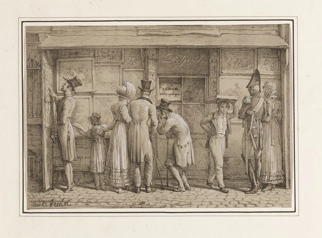 La Boutique De Delpech by Carle Vernet - Canvas Print