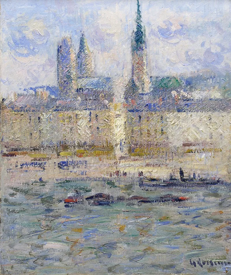 La Cathedrale De Rouen 2 by Gustave Loiseau - Canvas Print