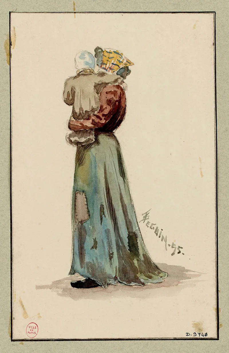 La Chanteuse Des Cours by F. Séguin - Canvas Print
