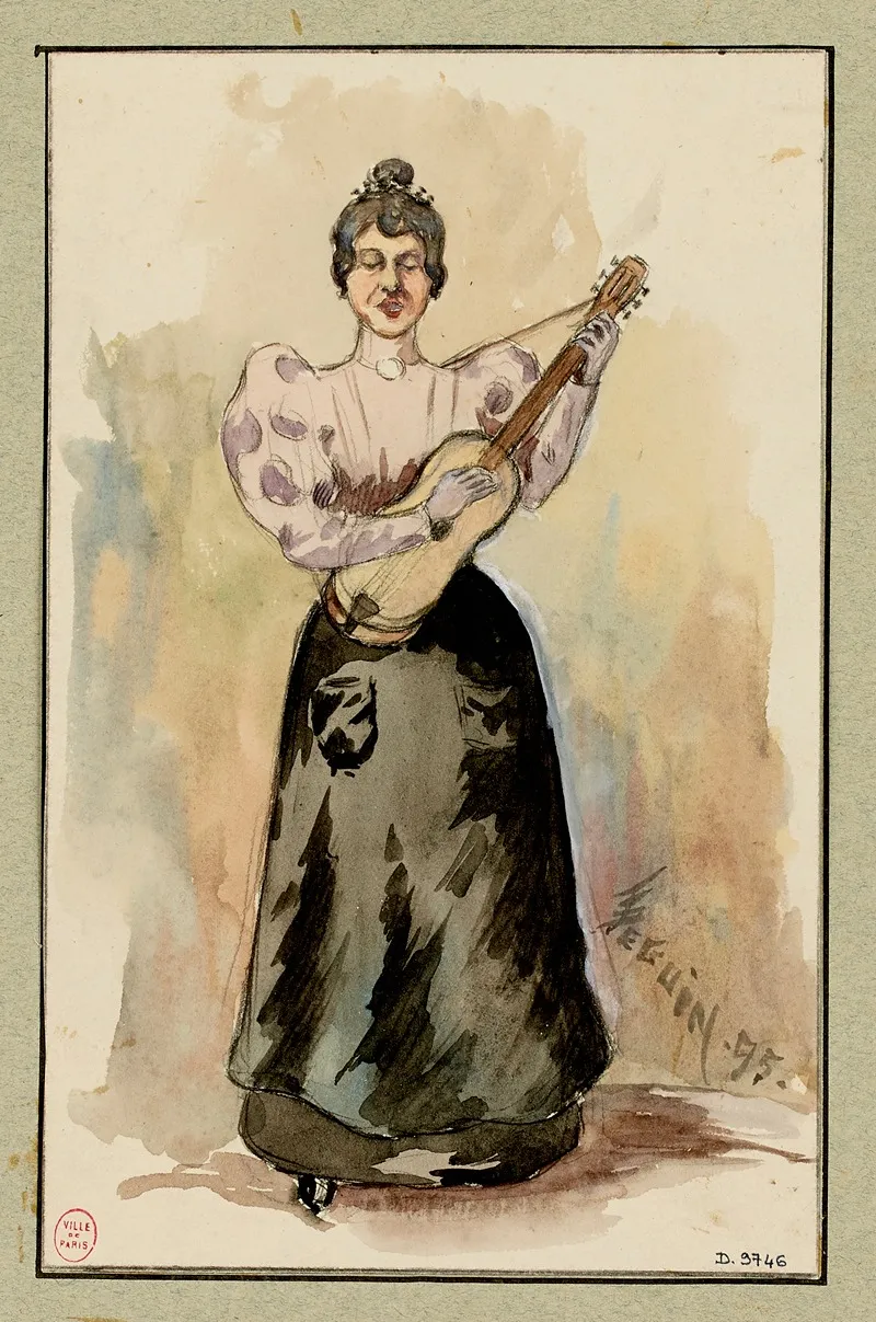 La Chanteuse Patriotique by F. Séguin - Canvas Print