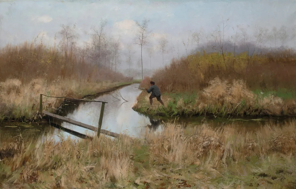 La Chasse by Emile Claus - Canvas Print