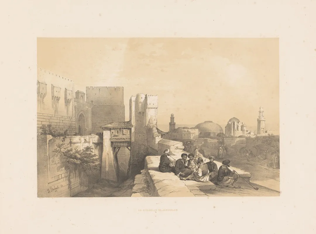 La Citadelle De Jerusalem by François Stroobant - Canvas Print