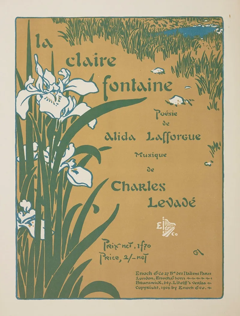 La Claire Fontaine by George Auriol - Canvas Print