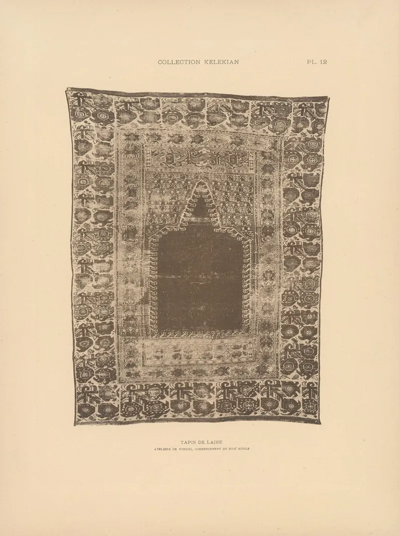 La Collection Kelekian Etoffes Tapis Dorient De Venise Pl 012 by Jules Guiffrey - Canvas Print