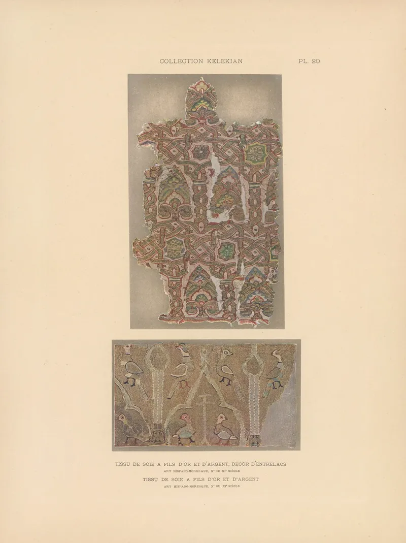 La Collection Kelekian Etoffes Tapis Dorient De Venise Pl 020 by Jules Guiffrey - Canvas Print