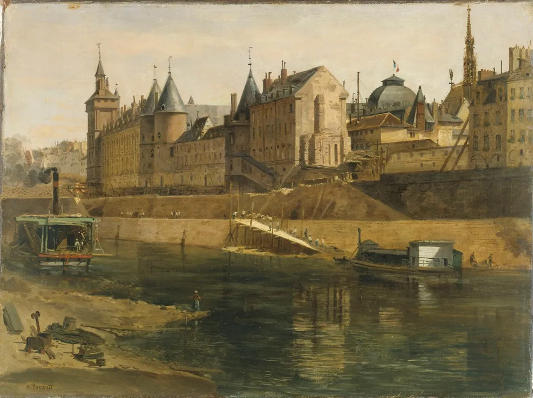 La Conciergerie Pendant Les Travaux De Reconstruction Du Palais De Justice