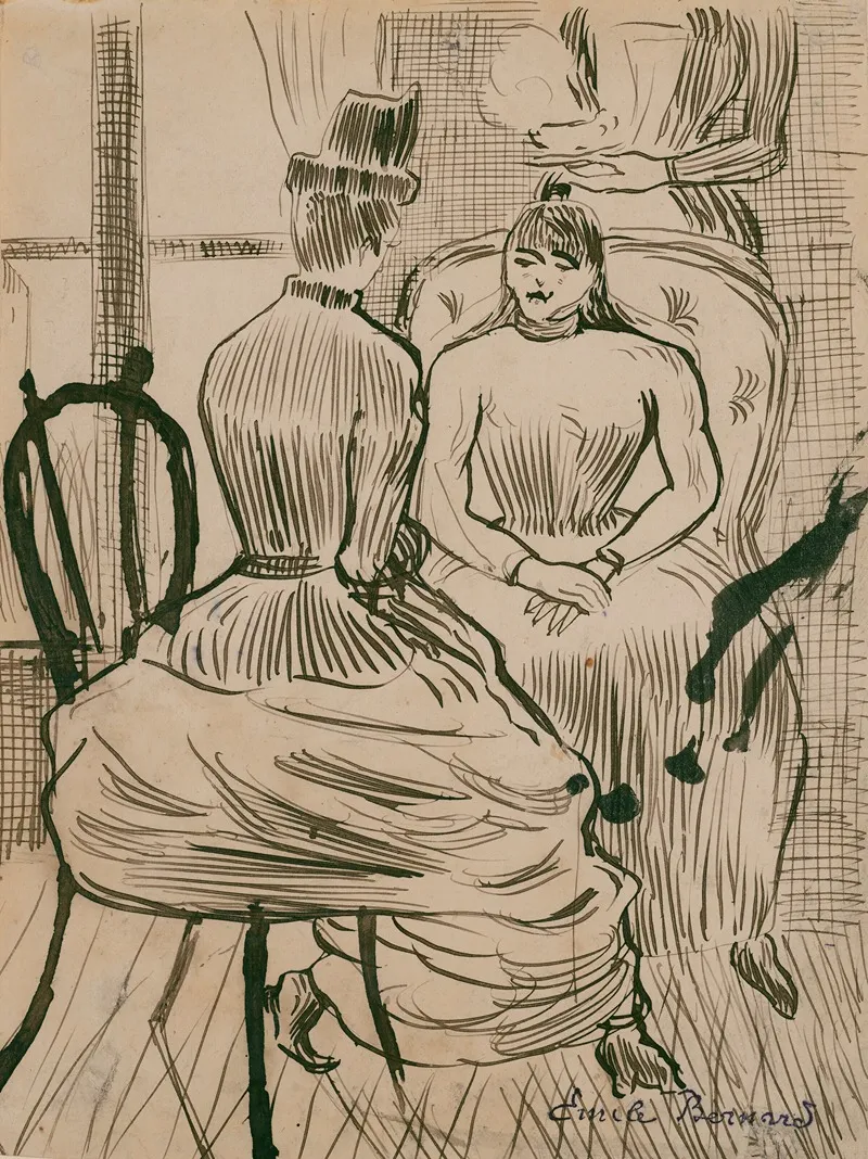 La Conversation 5 by Emile Bernard - Canvas Print