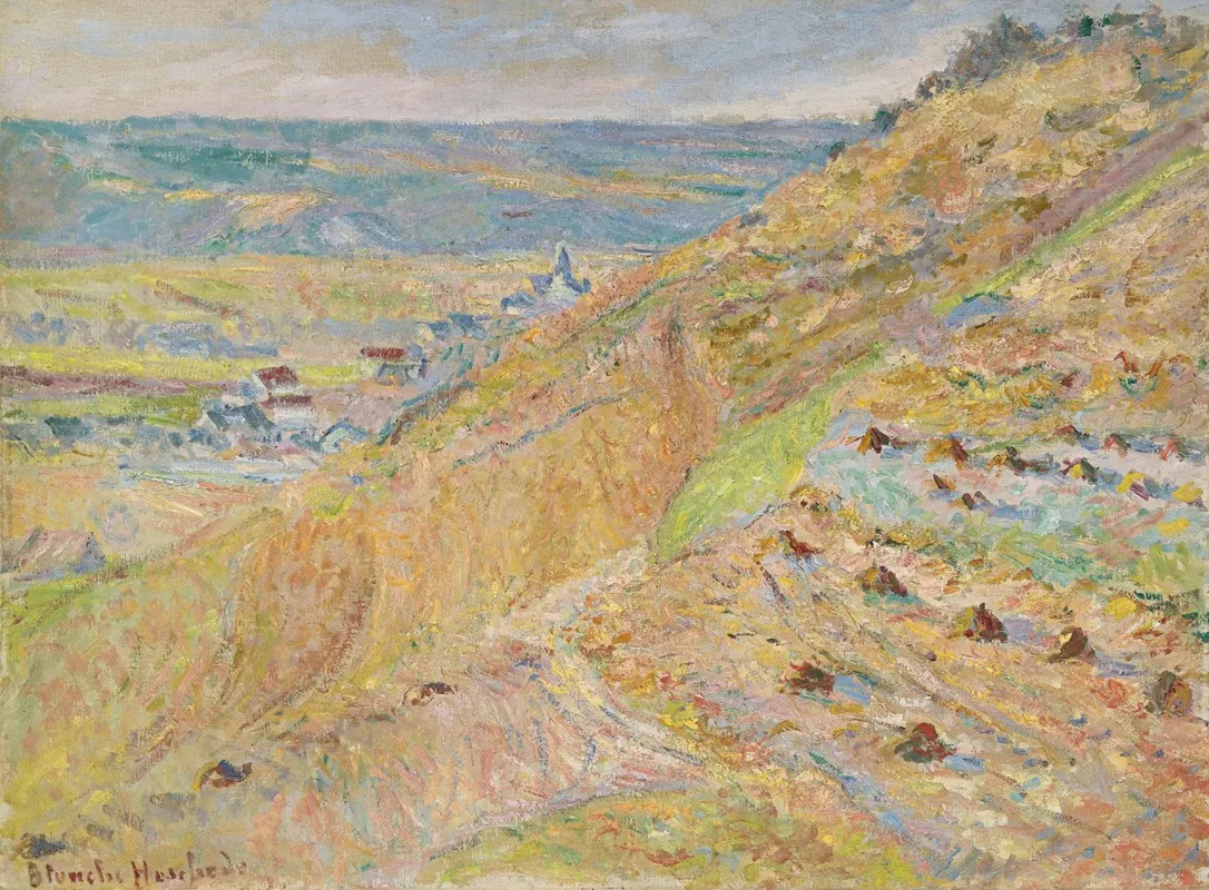 La Cote A Giverny Le Coteau by Blanche Hoschedé-Monet - Canvas Print