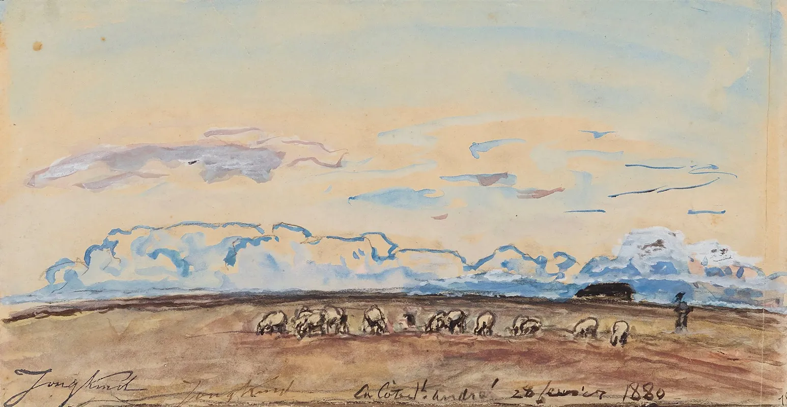 La Cote Saint Andre by Johan Barthold Jongkind - Canvas Print