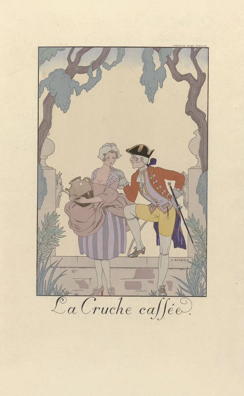La Cruche Caffee 2 by George Barbier - Canvas Print