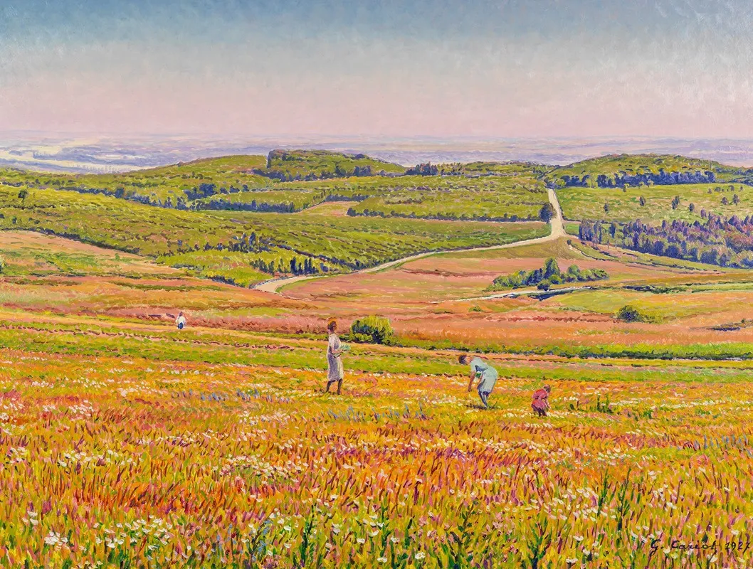 La Cueillette Des Fleurs 2 by Gustave Cariot - Canvas Print