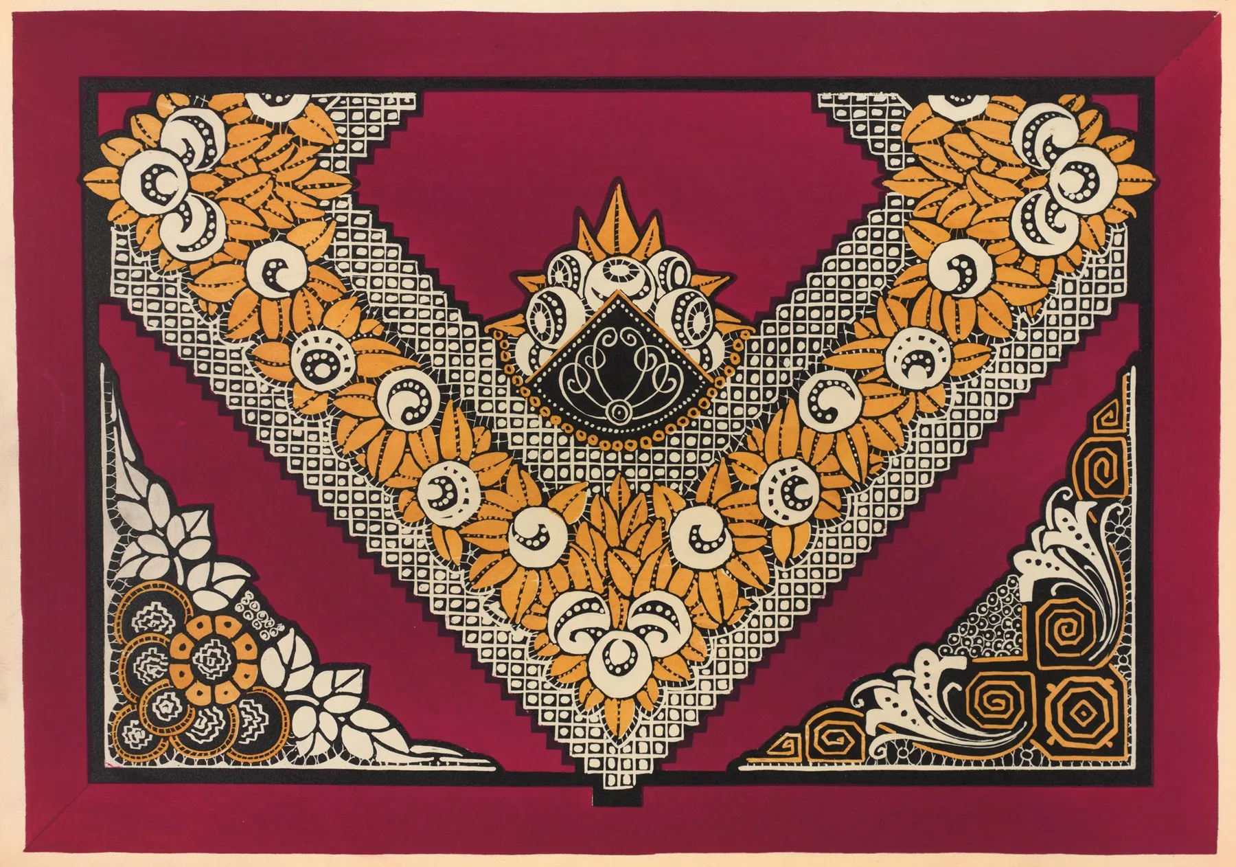 La Decoration Moderne Dans Le Textile Pl 12 by Gaston Charlet - Canvas Print