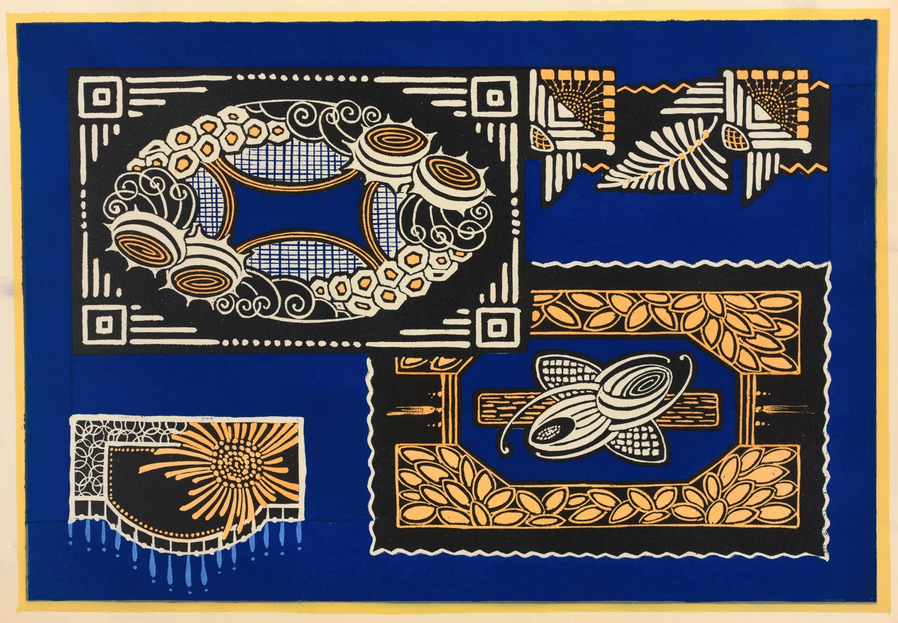La Decoration Moderne Dans Le Textile Pl 16 by Gaston Charlet - Canvas Print