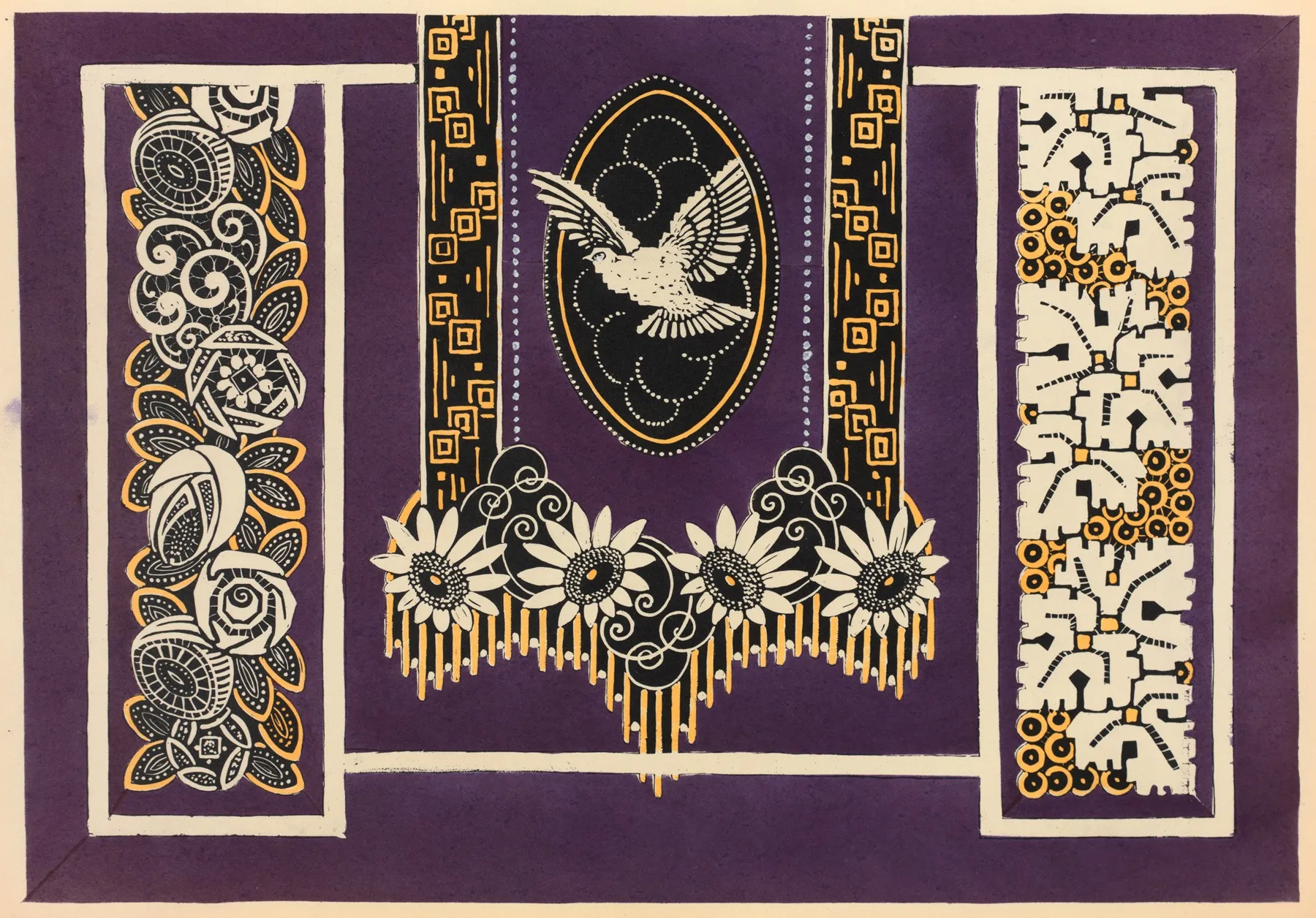 La Decoration Moderne Dans Le Textile Pl 17 by Gaston Charlet - Canvas Print