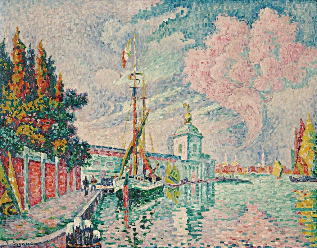 La Dogana Venise by Paul Signac - Canvas Print